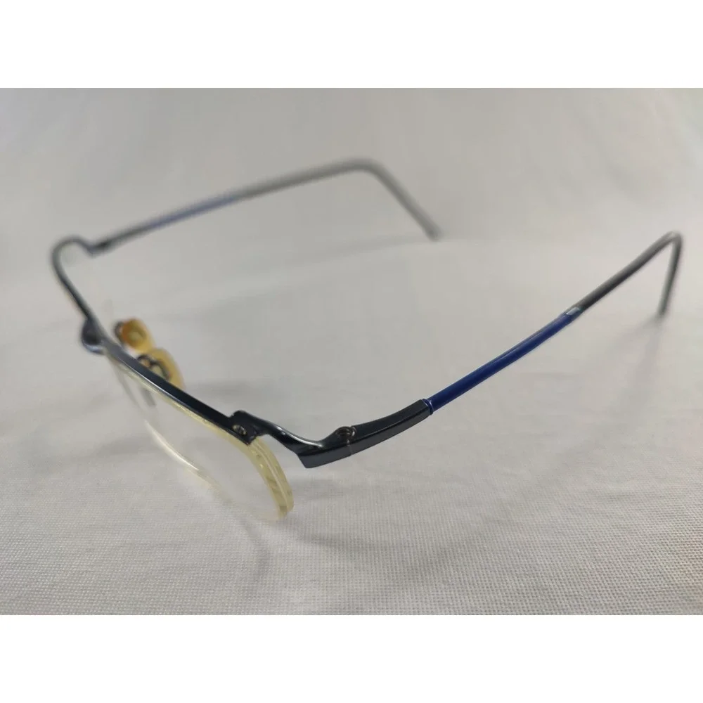 Takumi‎ TK405 Blue Optical Frames with Magnetic Sun Clip-On AS-IS Parts Only